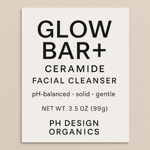 PH DESIGN ORGANICS Kojic Ceramide Glow Bar Brighten Repair Facial Cleanser3.5 oz - Picture 3 of 5